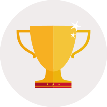 Graphic of gold trophy