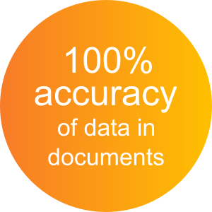 100% accuracy of data in documents with ActiveDocs Document Automation Software