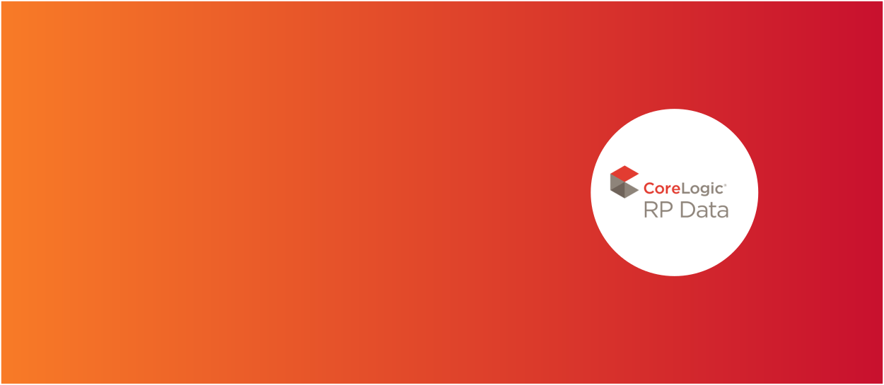 Orange and red background with CoreLogic RP logo